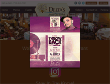 Tablet Screenshot of deltasrestaurant.com